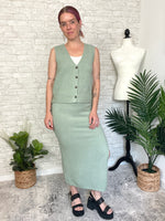 Christine Sage Sweater Set - Skirt