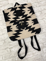 Black & Cream Aztec Backpack