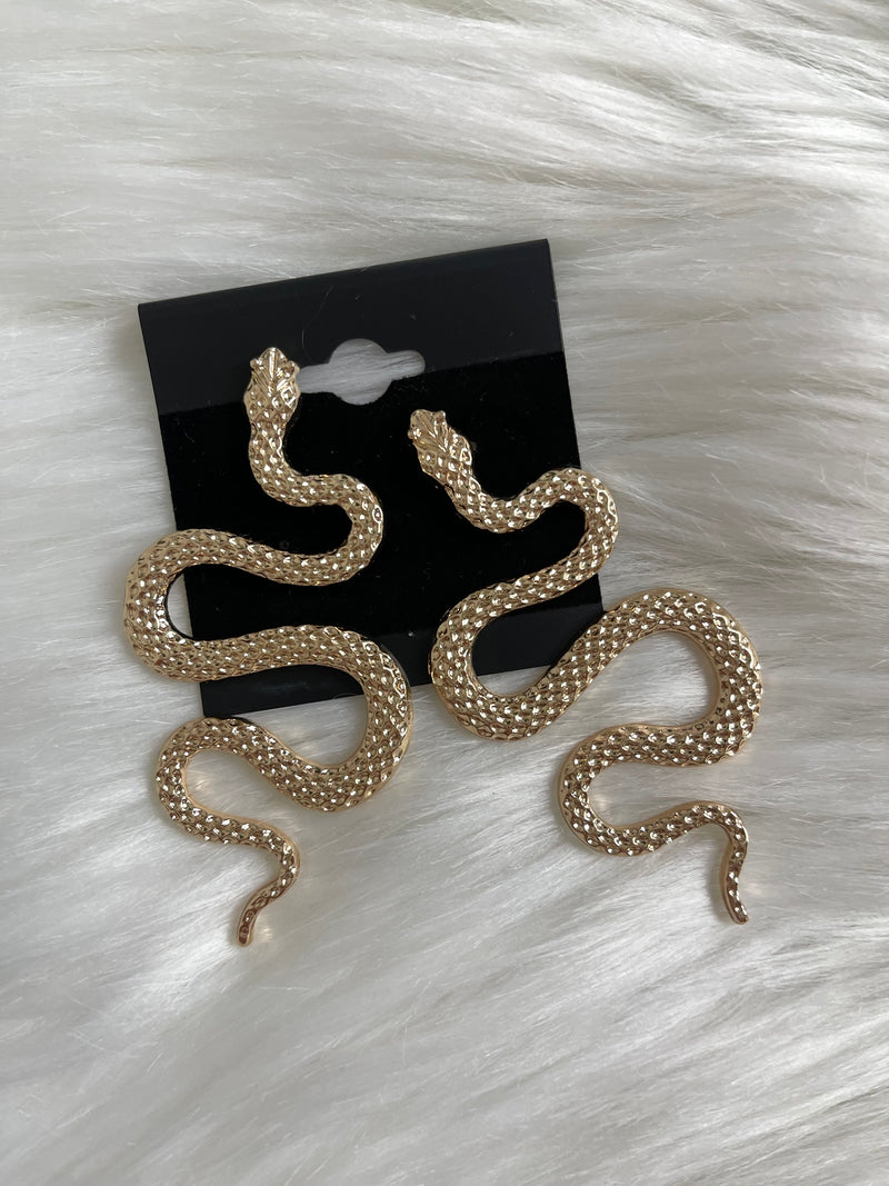 XL Gold Snake Studs