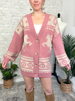 Holly Western Cardigan Pink