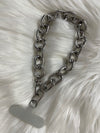 Cell Phone Wristlet Chain Strap Silver