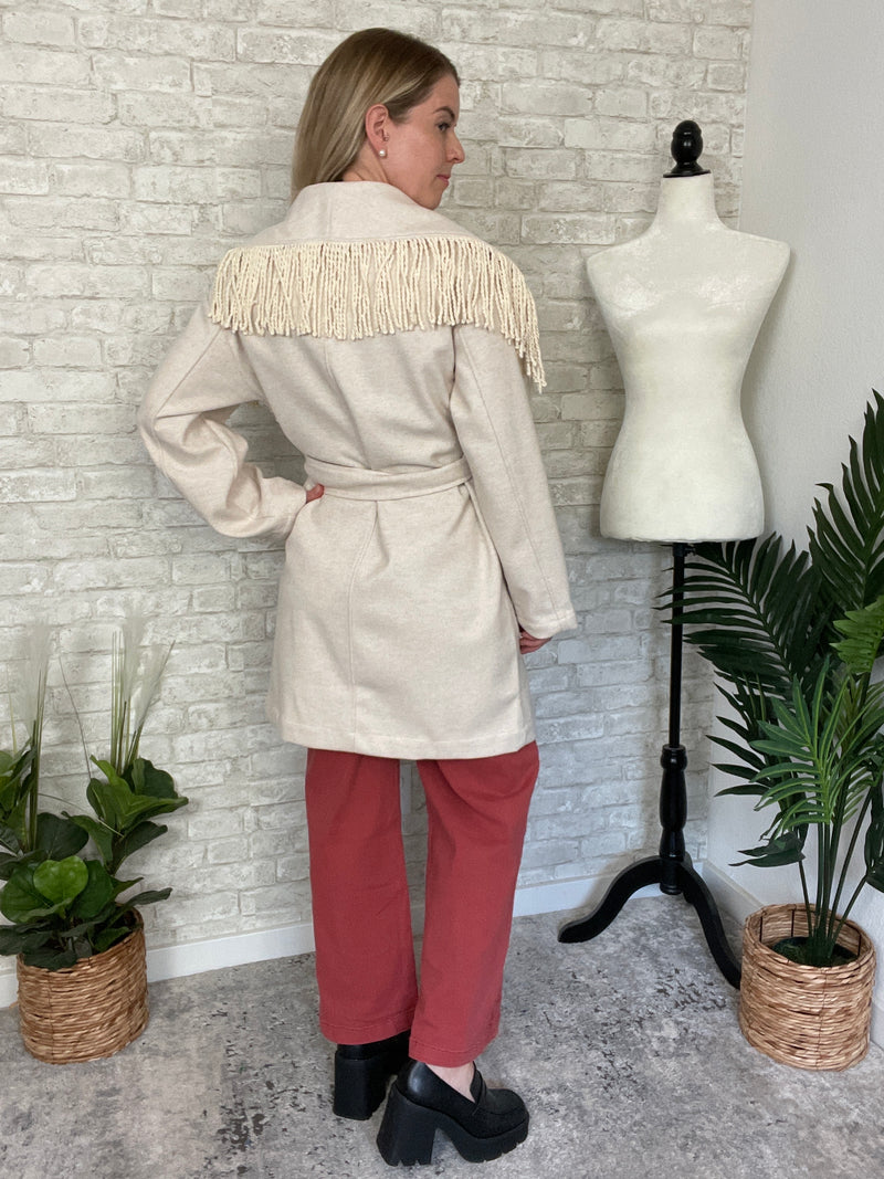 Claire Ivory Wrap Jacket