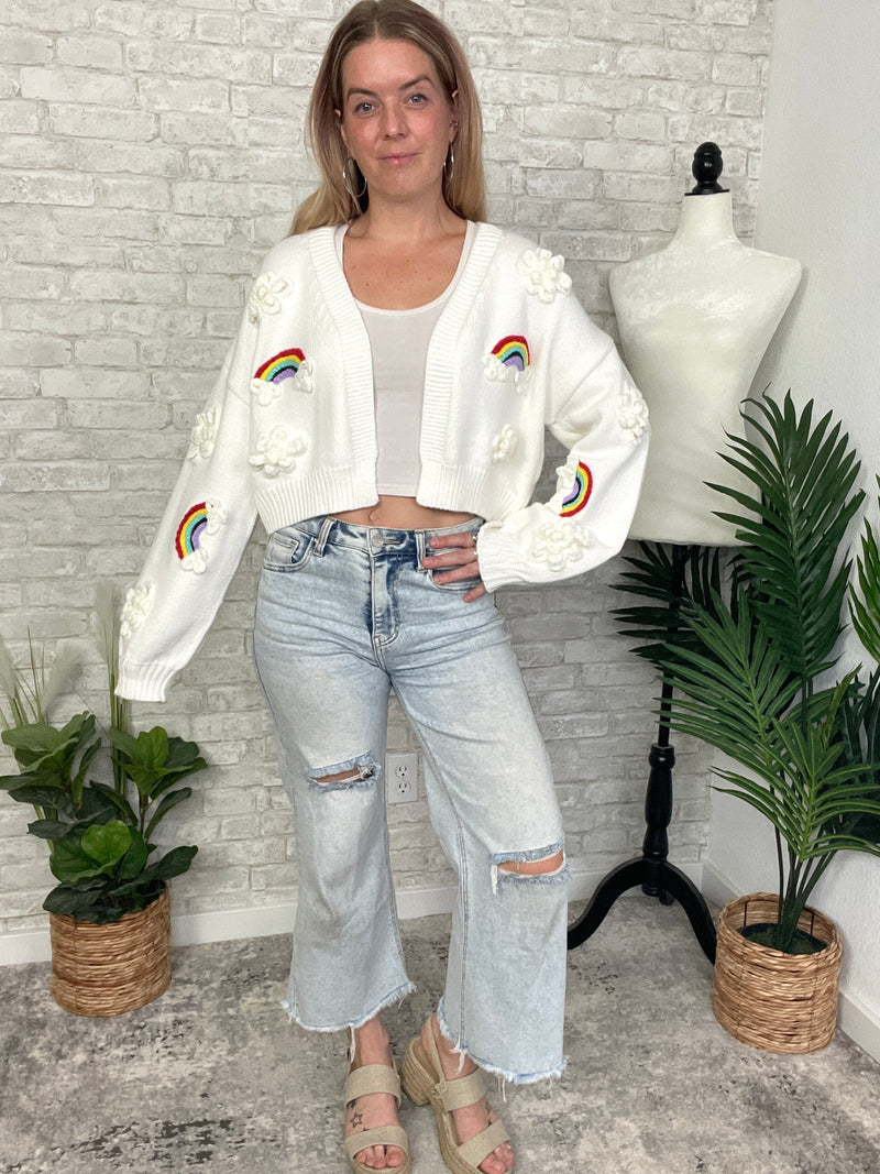 Over The Rainbow Cardigan White