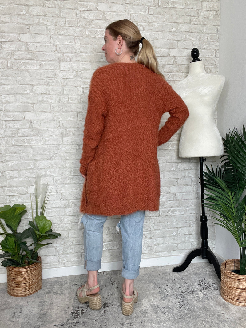 Rosetta Ginger Fuzzy Cardigan