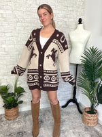 Holly Western Cardigan Brown