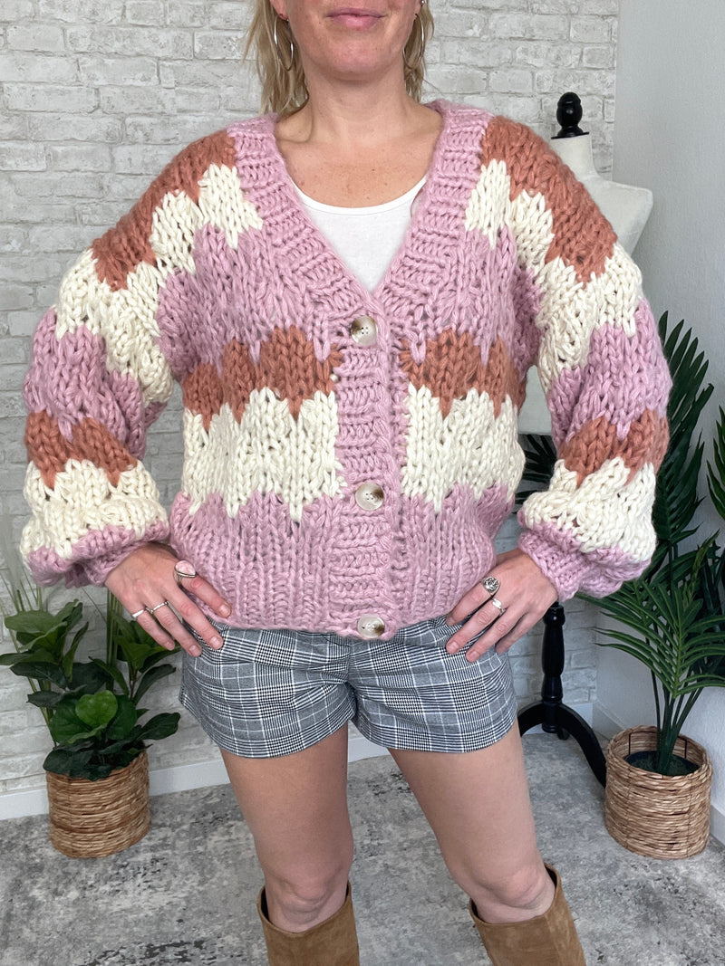 Rosegold Knit Cardigan