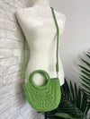 Mini Bright Straw Bag - Green