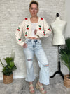 Cream Bauble Cherry Cardigan