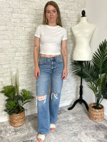 High Rise Baggy Jean Distressed
