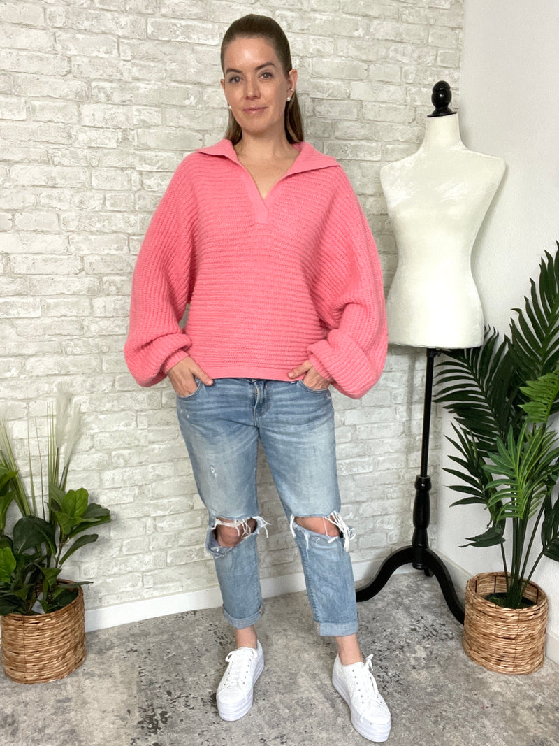 Langley Coral Sweater