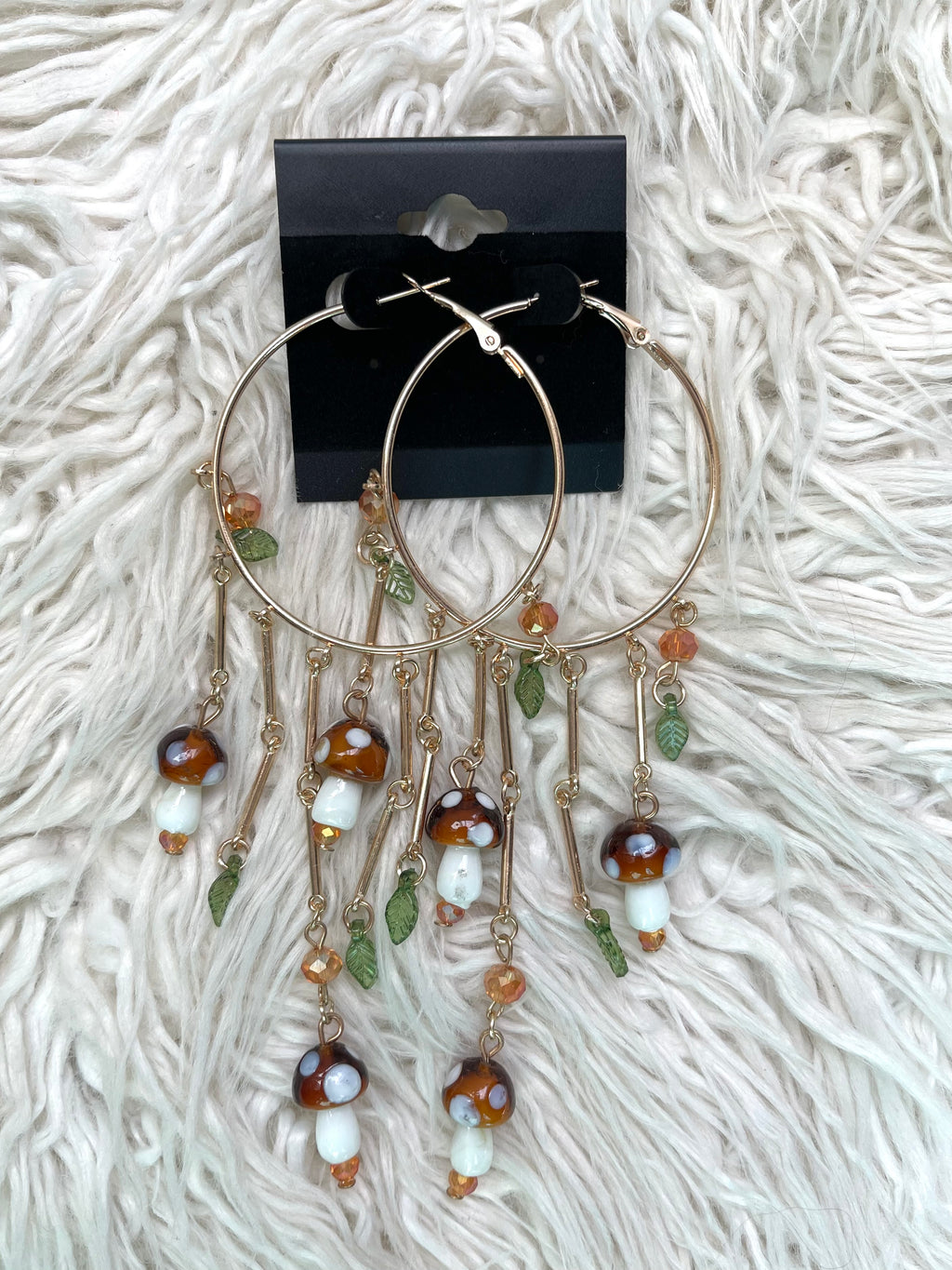 Dangling Mushroom Hoops