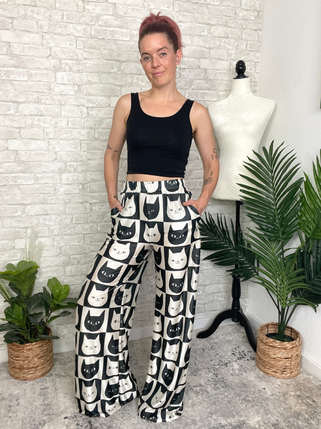 Kitty Cat Print Pants