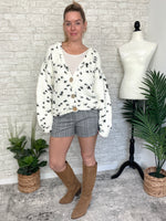 Speckled Knit Cream Cardigan