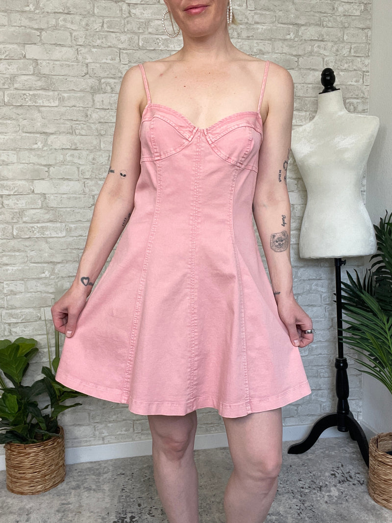 Solero Pink Denim Dress