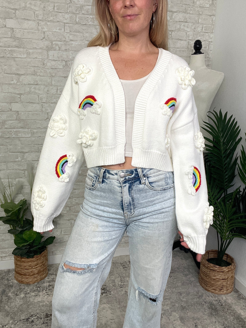 Over The Rainbow Cardigan White