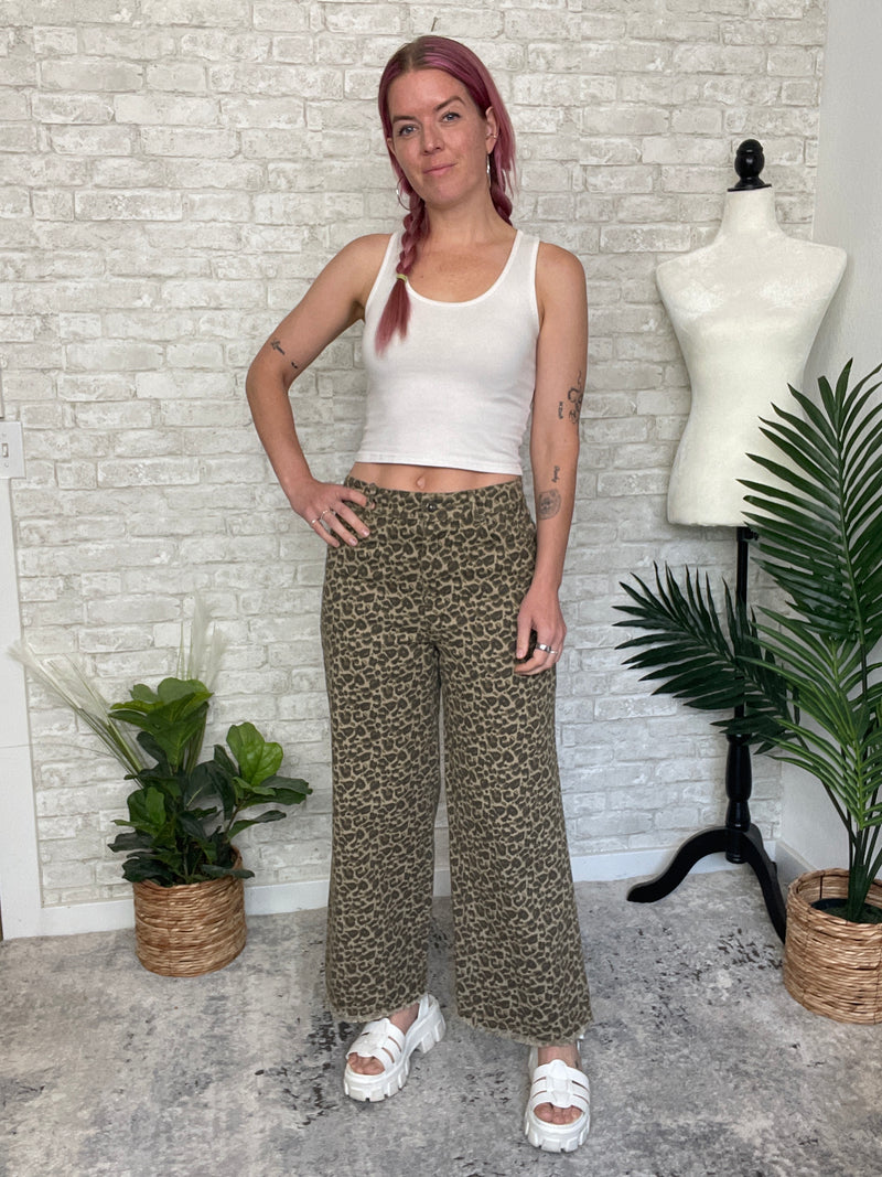 Vivienne Retro Cheetah Jeans Mocha