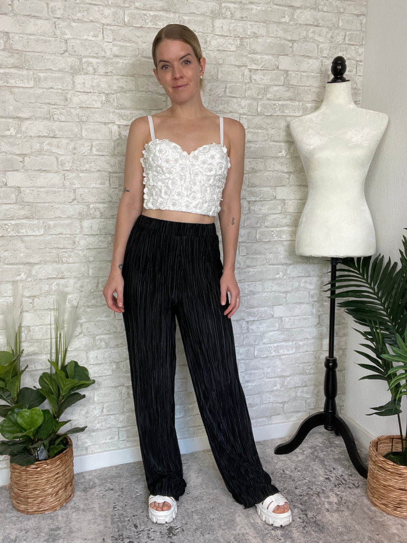 Julianna Pearl Floral Corset White