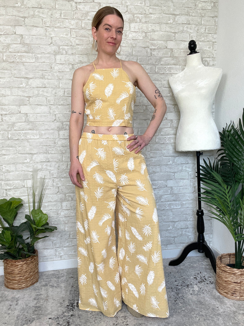 Susa Mellow Yellow Crop Top