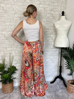 Kali Red Blossom Wide Leg Pants