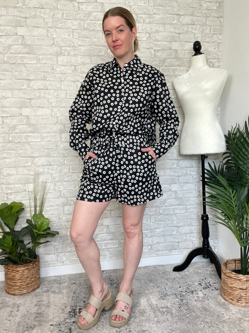 Turi Set Button Up Shorts