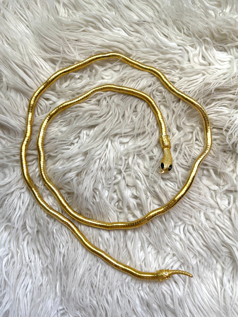 Bendable Wrapped Snake - Necklace/Bracelet Gold