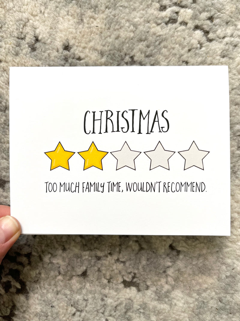 Two Stars Christmas Card