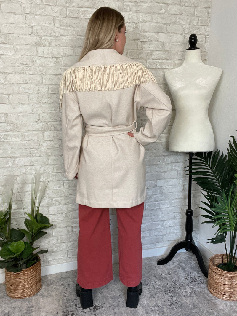 Claire Ivory Wrap Jacket