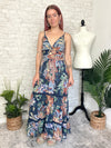 Mason Twist Maxi Midnight Blue Jungle Print