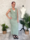 Christine Sage Sweater Set - Skirt