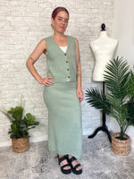 Christine Sage Sweater Set - Skirt