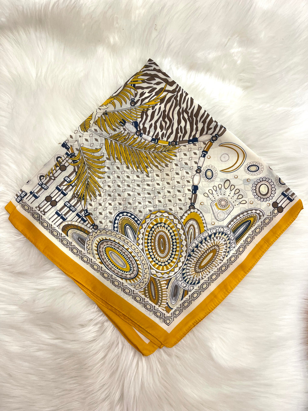 Scarf - Mustard Floral Combo – Electric Dream Boutique display picture 2