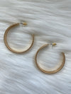 Gold Thick Textured Hoop