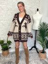 Holly Western Cardigan Brown