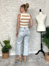 Kelly Taupe+Cream Stripe Tank