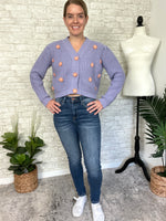 Lilac + Coral Floral Cardigan