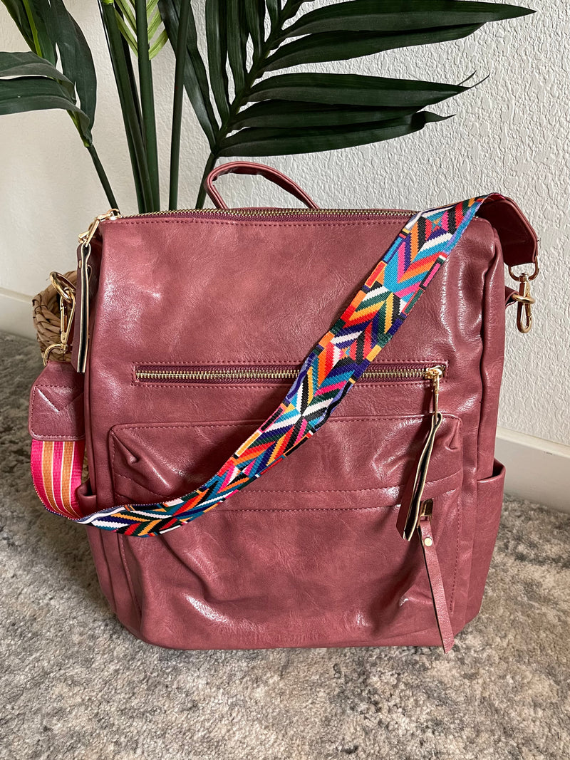 Brielle Convertible Backpack Rose