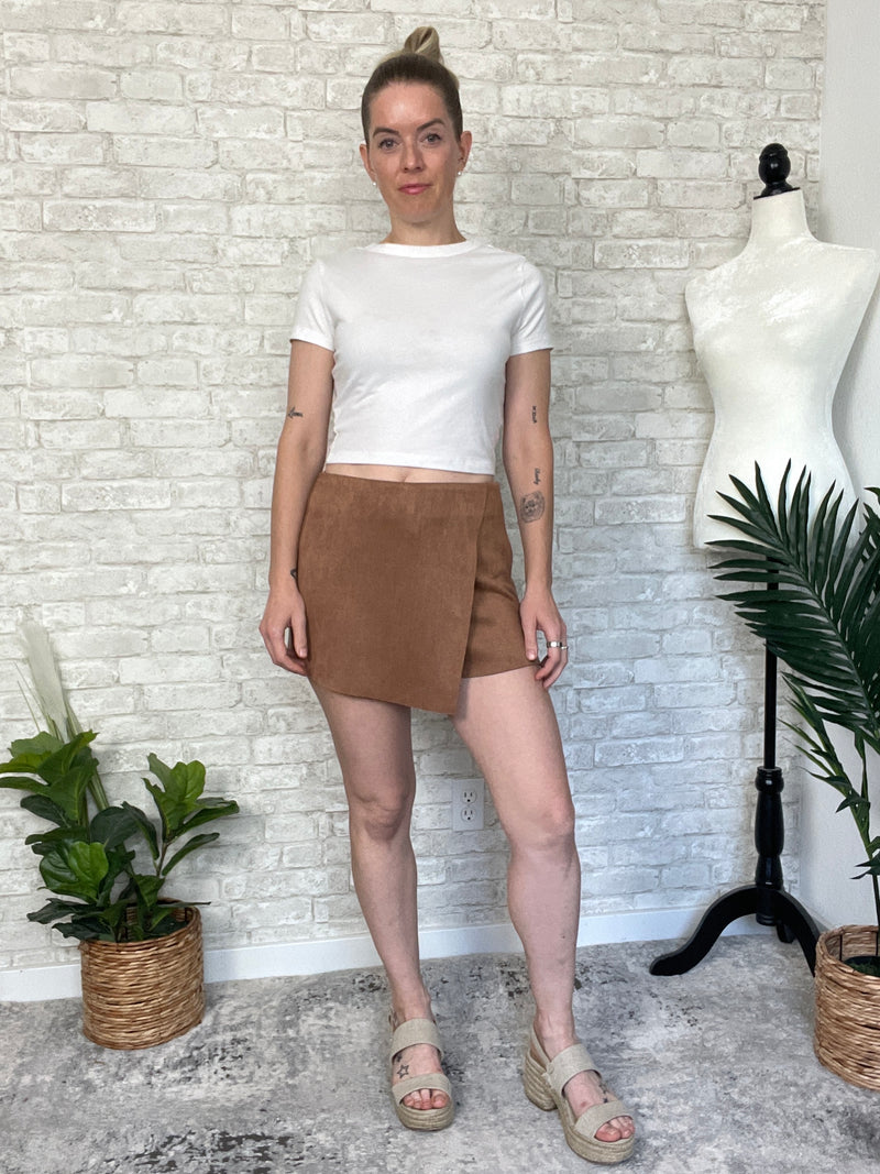 Holly Faux Suede Skort