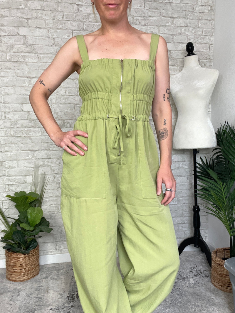 Quinn Pistachio Jumpsuit