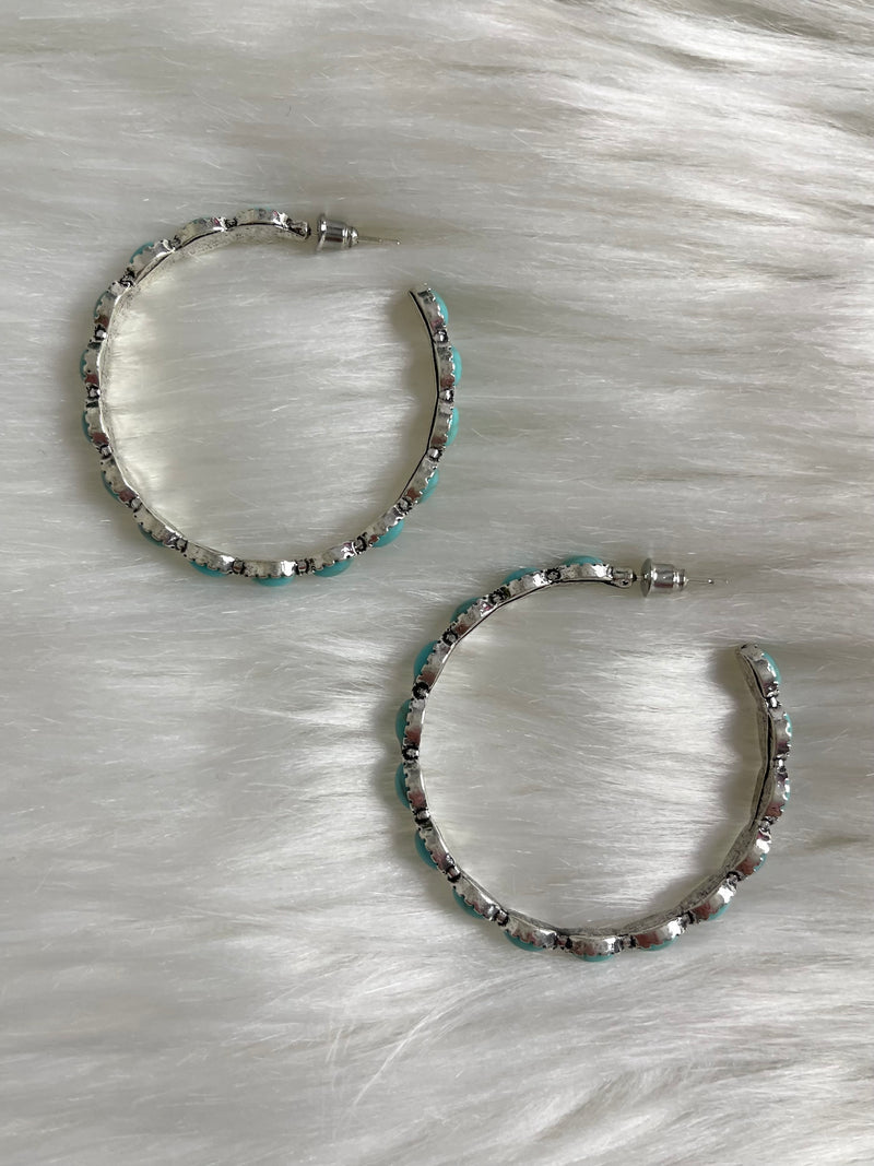 Turquoise Hoop Earrings