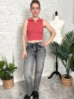 Sherrie Cable Knit Crop Top Ginger