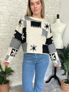 Emily Stitched Up Flower Sweater