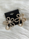 Floral Pearl Oversized Stud Earrings