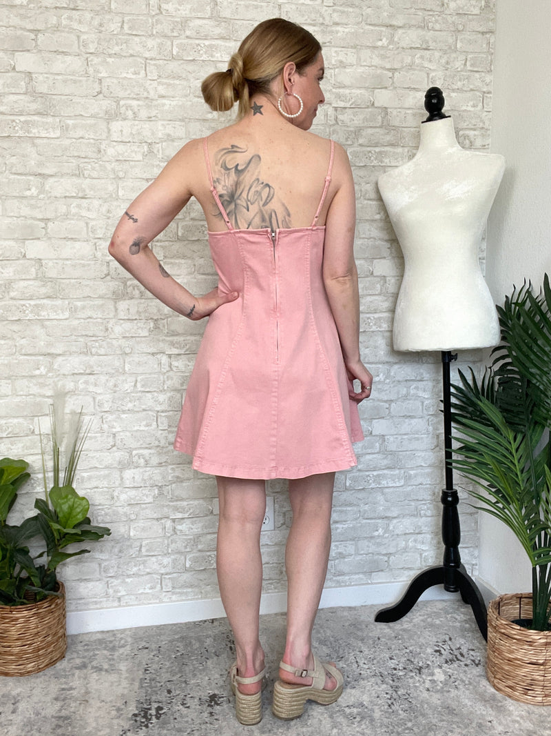 Solero Pink Denim Dress