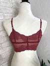 Butterfly Lace Bralette Burgundy
