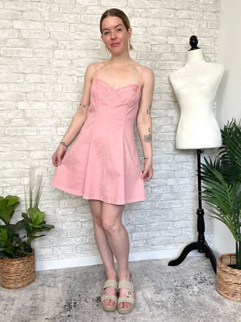 Solero Pink Denim Dress