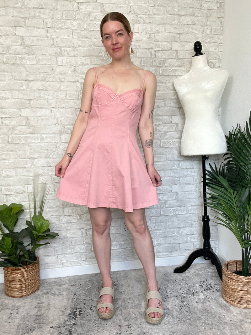 Solero Pink Denim Dress