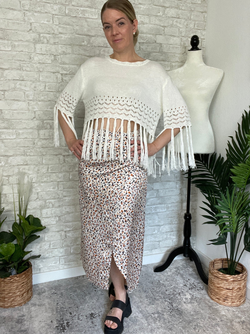 Josephine Tassel Top Cream