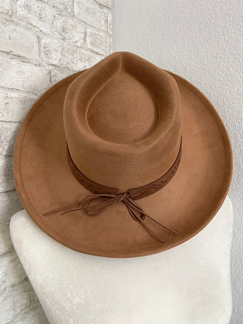 Noelle Wide Brim Hat Camel