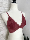 Butterfly Lace Bralette Burgundy
