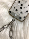 Cell Phone Fancy Chain Strap Long Silver
